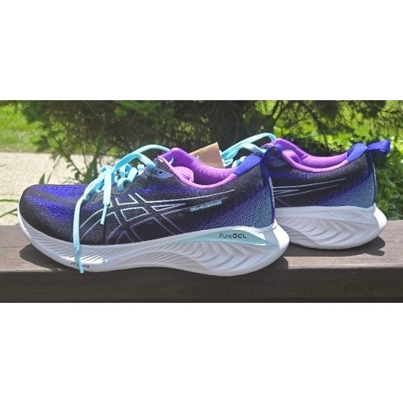 Asics Shoes - ASICS Gel-Cumulus 25 Women's Running Shoes Size 11.5 Black Purple 1012B441